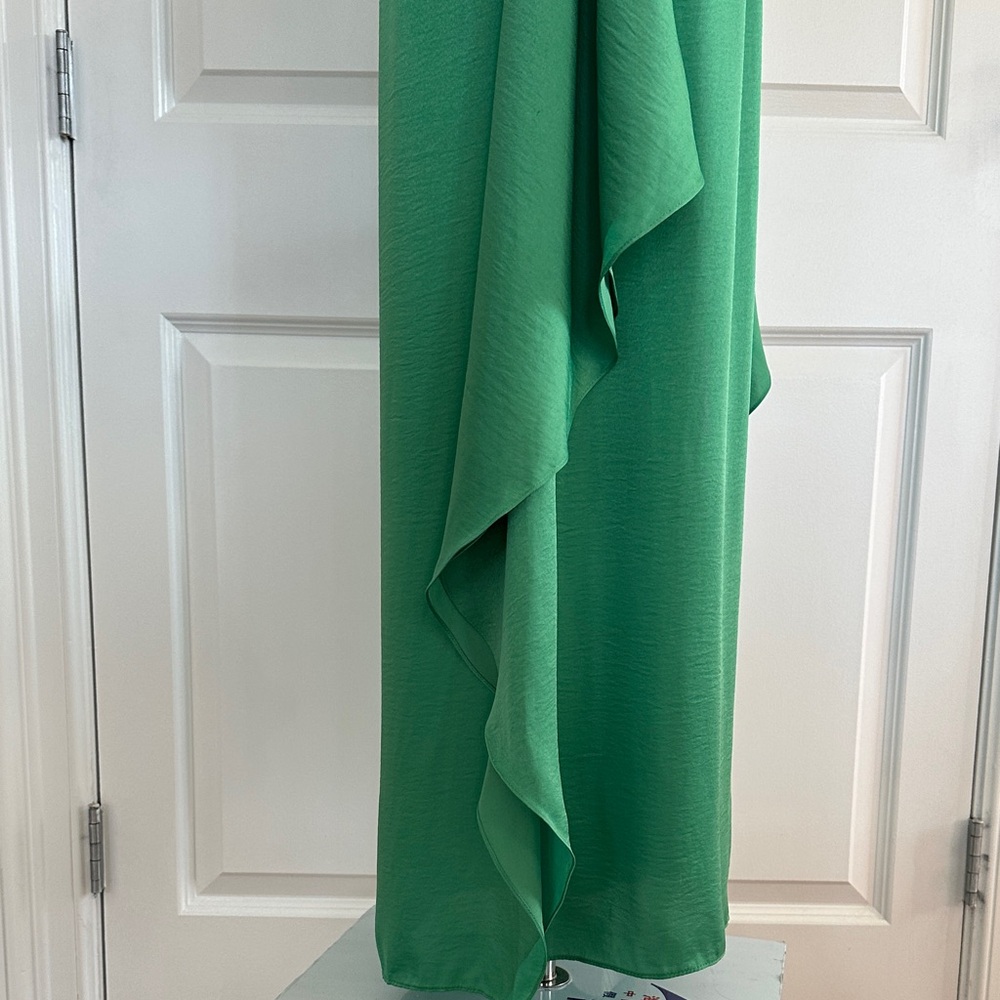 BCBGMaxAzria Carie Kelly Green Drape Bateau Wedding Guest Prom Dress Size S-M-L - Picture 9 of 15